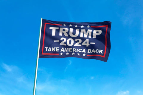 Donald Trump 2024 Flag With Grommets (WH3) (OSSLN)