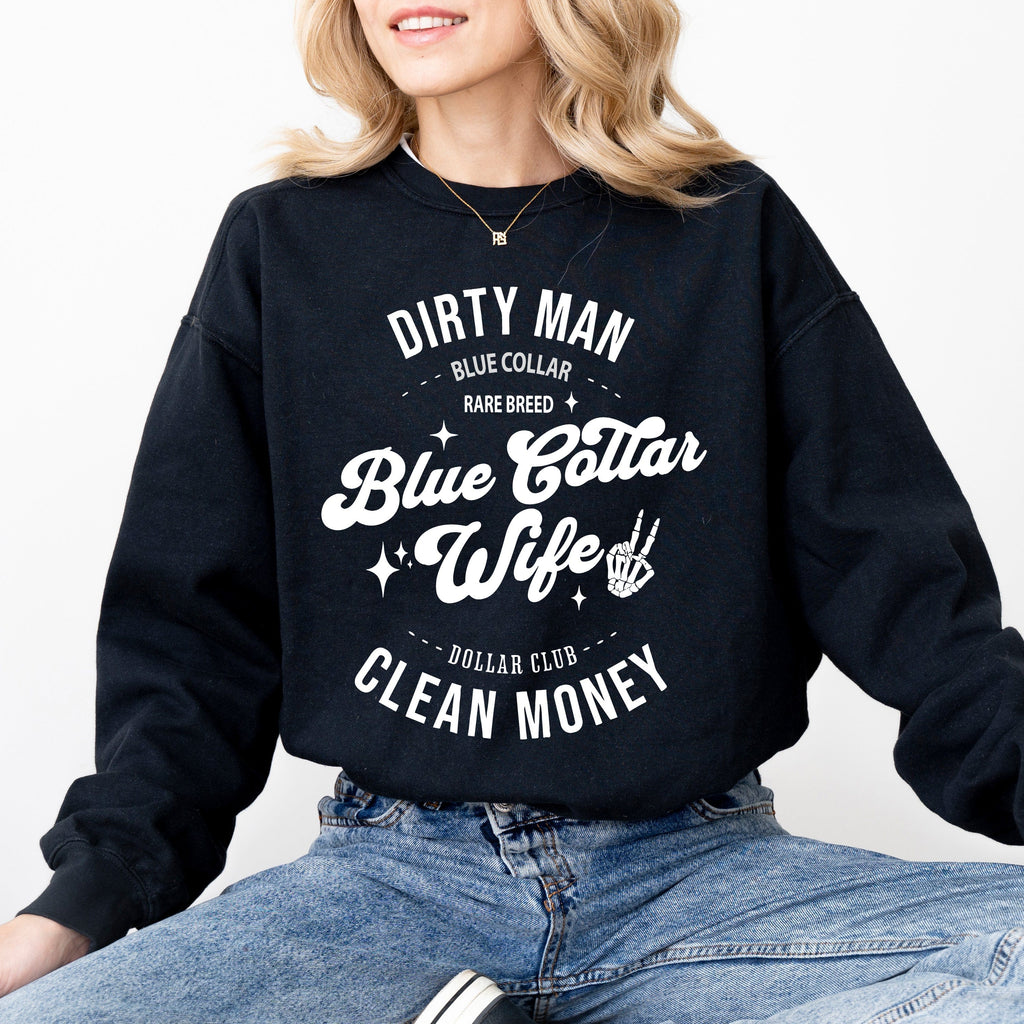 Dirty Man Blue Collar Premium Sweatshirt
