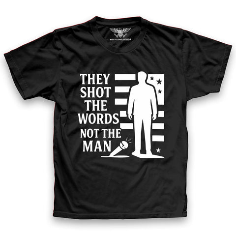 They Shot The Words Not The Man Premium T-Shirt (CHK)