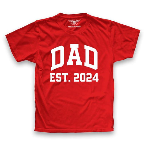 Dad Est. 2024 Tee – New Father Gift, Baby Reveal, Father's Day T-Shirt