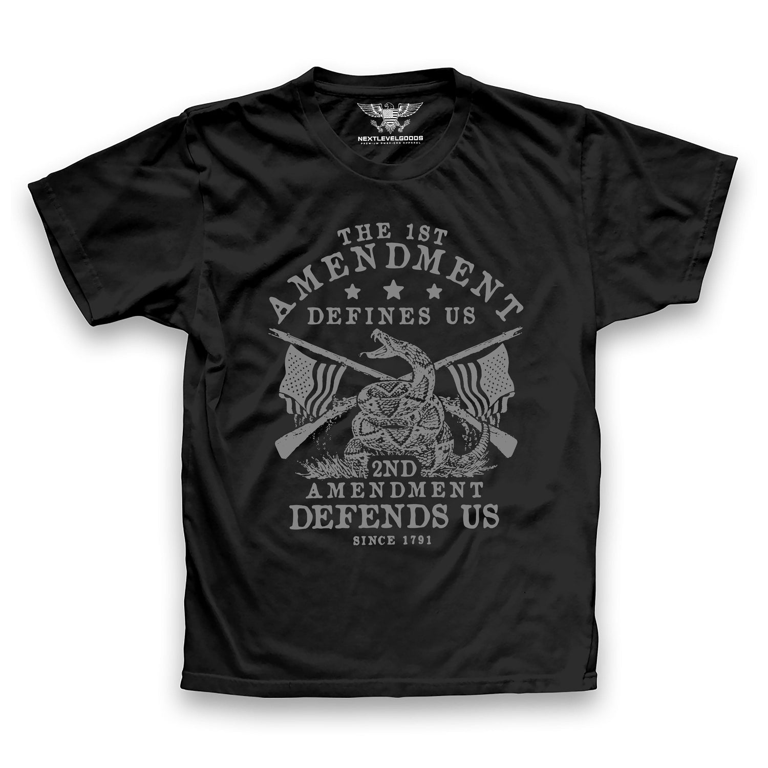 2nd Amendment Defend Us Since 1791 T-Shirt (SFDP)