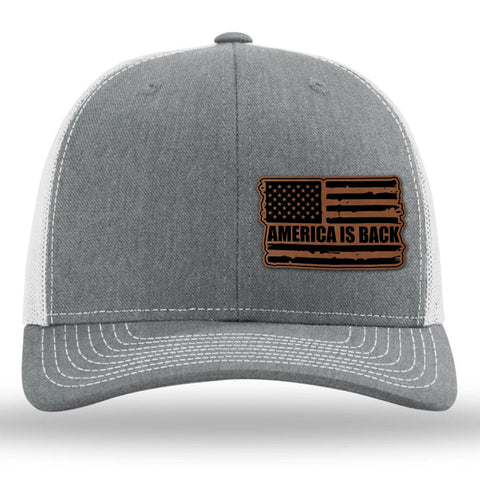 America Is Back Leather Patch Hat