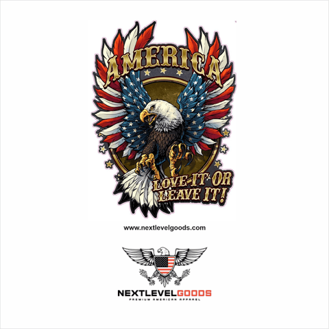 America Eagle Love It Or Leave It Sticker