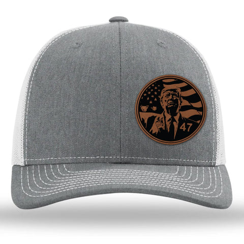 Trump 47 Leather Patch Hat