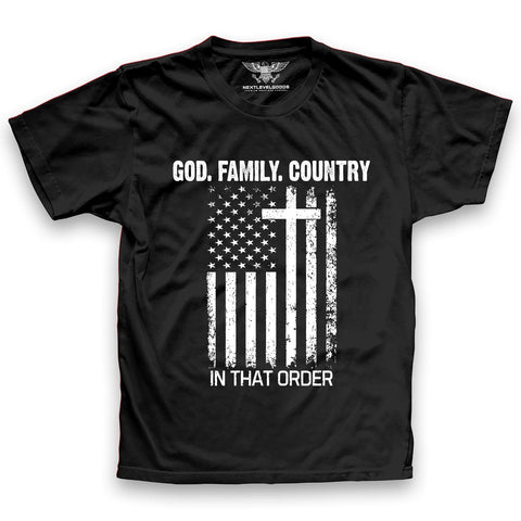 God, Family, Country Premium T-Shirt