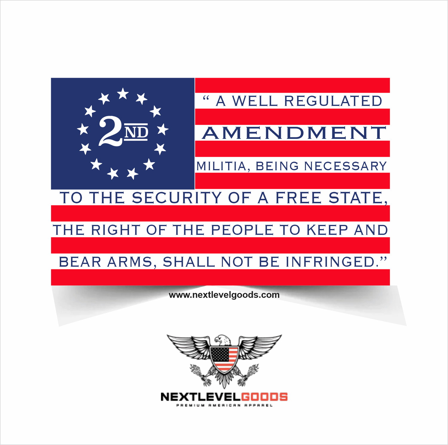 2nd Amendment Sticker American Flag Sticker