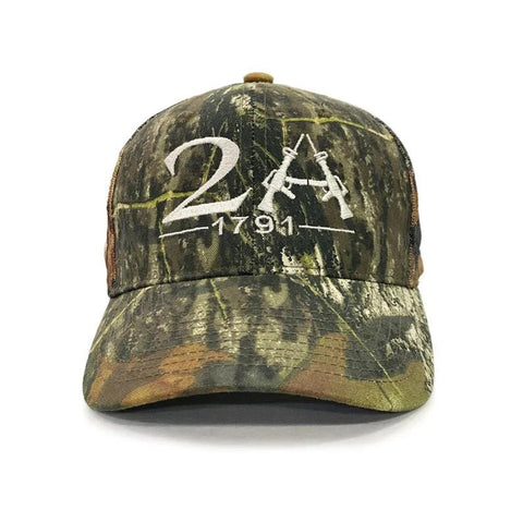2nd Amendment Mossy Oak Pro Camo Cap with Mesh Back Premium Hat