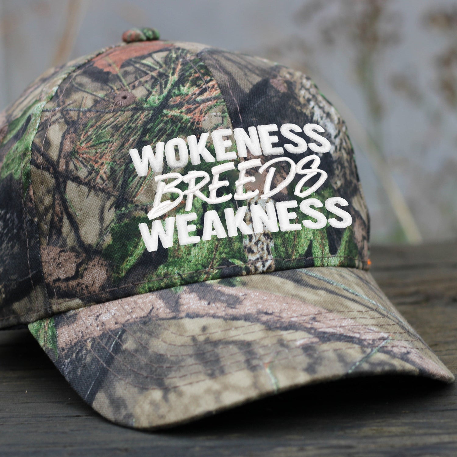 Wokeness Breeds Weakness Mossy Oak Hat