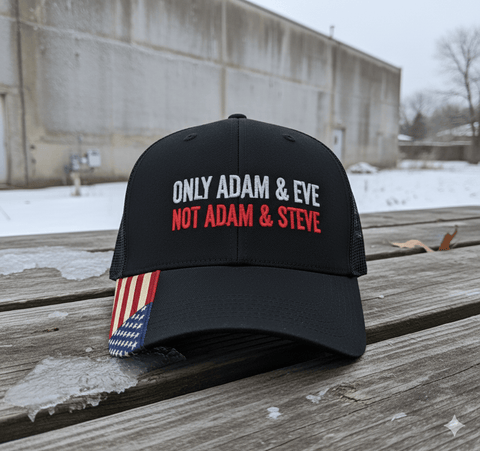 Only Adam & Eve Not Adam & Steve Premium Embroidered Hat