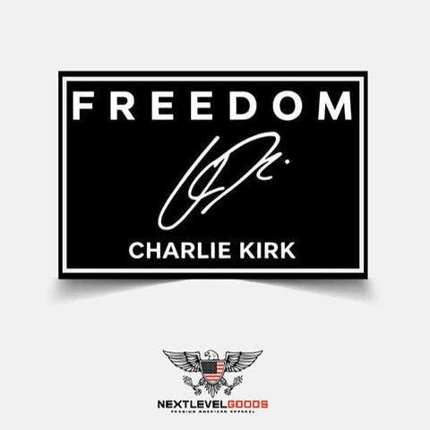 Freedom-Charlie Kirk Sticker (CHK)