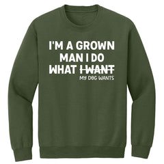 I'm A Grown Man Premium Printed Crewneck Sweatshirt