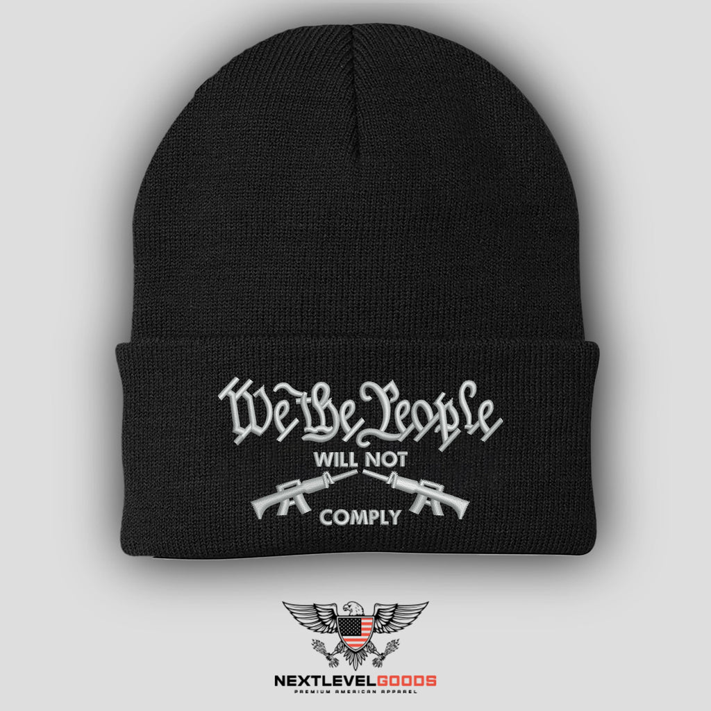We The People Will Not Comply Authentic Cuffed Beanie (ONMSY)