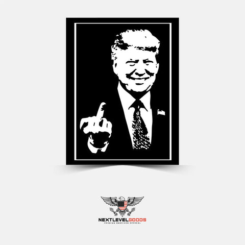 Trump 2024 Middle Finger Sticker
