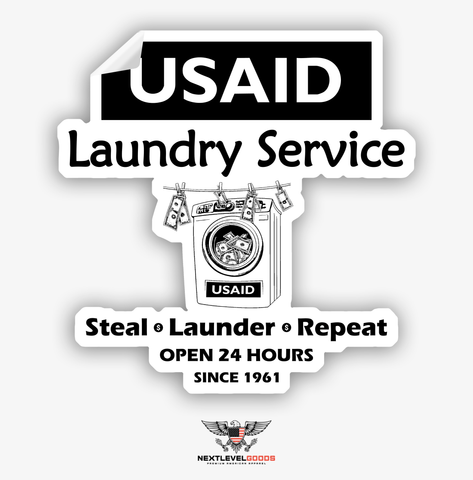 USAID Laundry Service Sticker