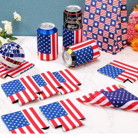 American Flag Beer Can Cooler Beer Holder