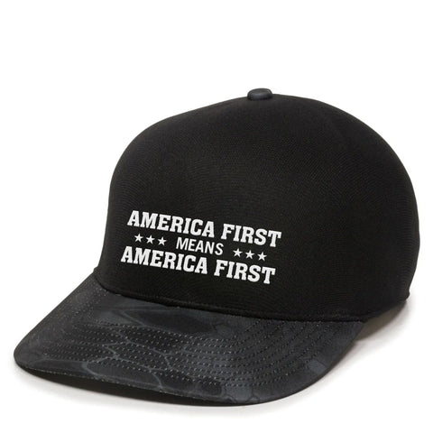 America First Means America First Premium Embroidered Hat