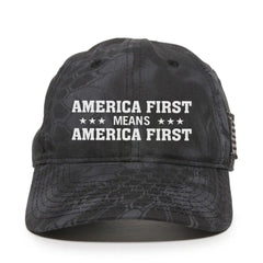 America First Means America First Premium Embroidered Hat