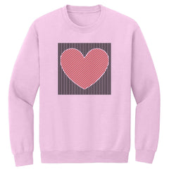 Retro Valentines Heart Premium Printed Crewneck Sweatshirt (JAN26)
