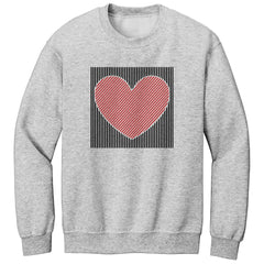 Retro Valentines Heart Premium Printed Crewneck Sweatshirt (JAN26)