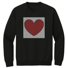 Retro Valentines Heart Premium Printed Crewneck Sweatshirt (JAN26)