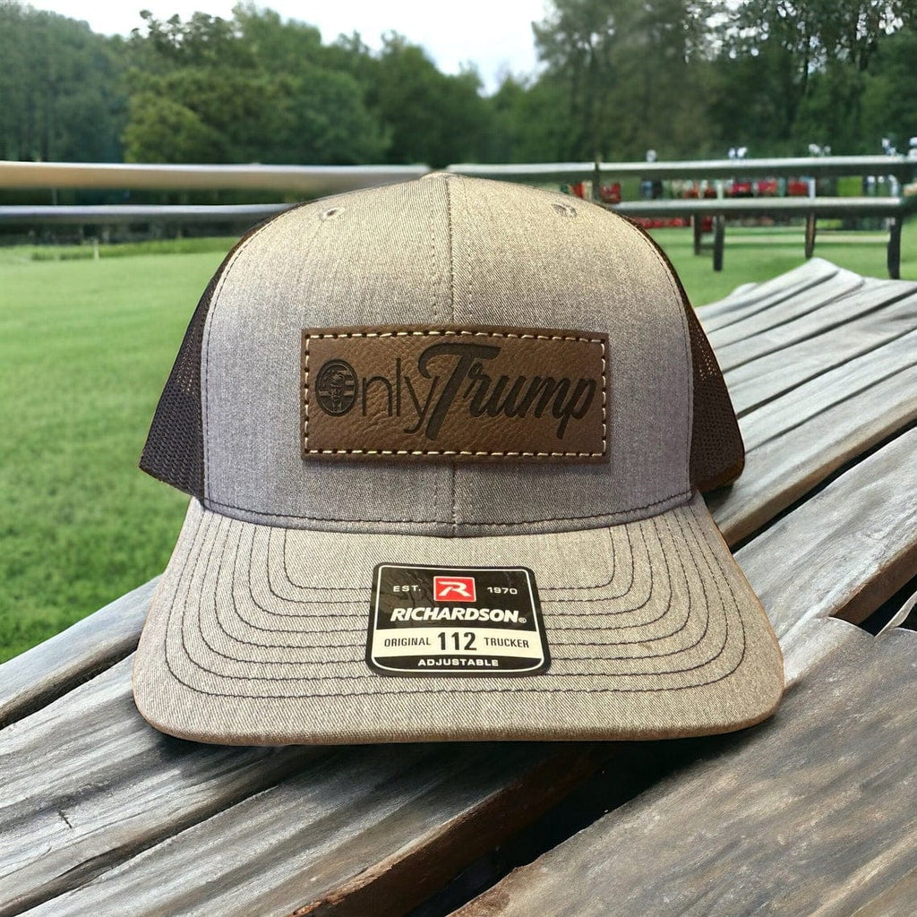 Only Trump Leather Patch Premium Trucker hat