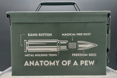Engraved Anatomy Of A Pew Survival Ammo Box