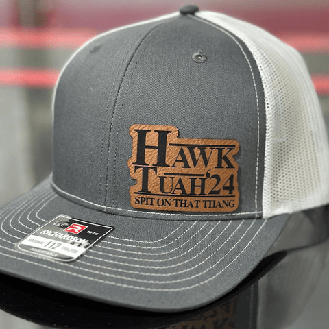 Hawk Tuah2024h Premium Leather Patch Hat