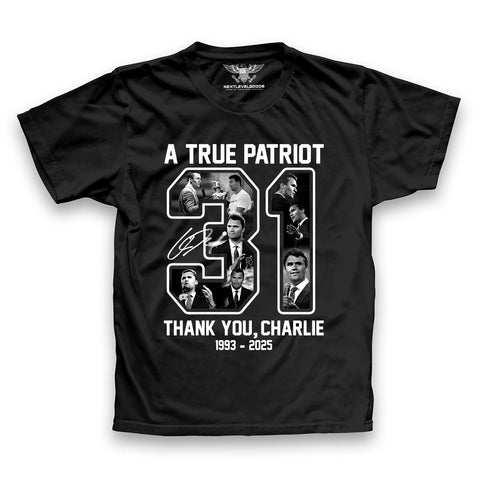 A True Patriot 31 Thank You, Charlie Premium T-Shirt (CHK)