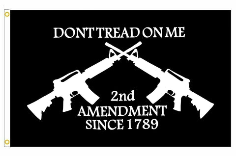 Dont Tread on Me Second Amendment Gun Flag 3x5 Flag