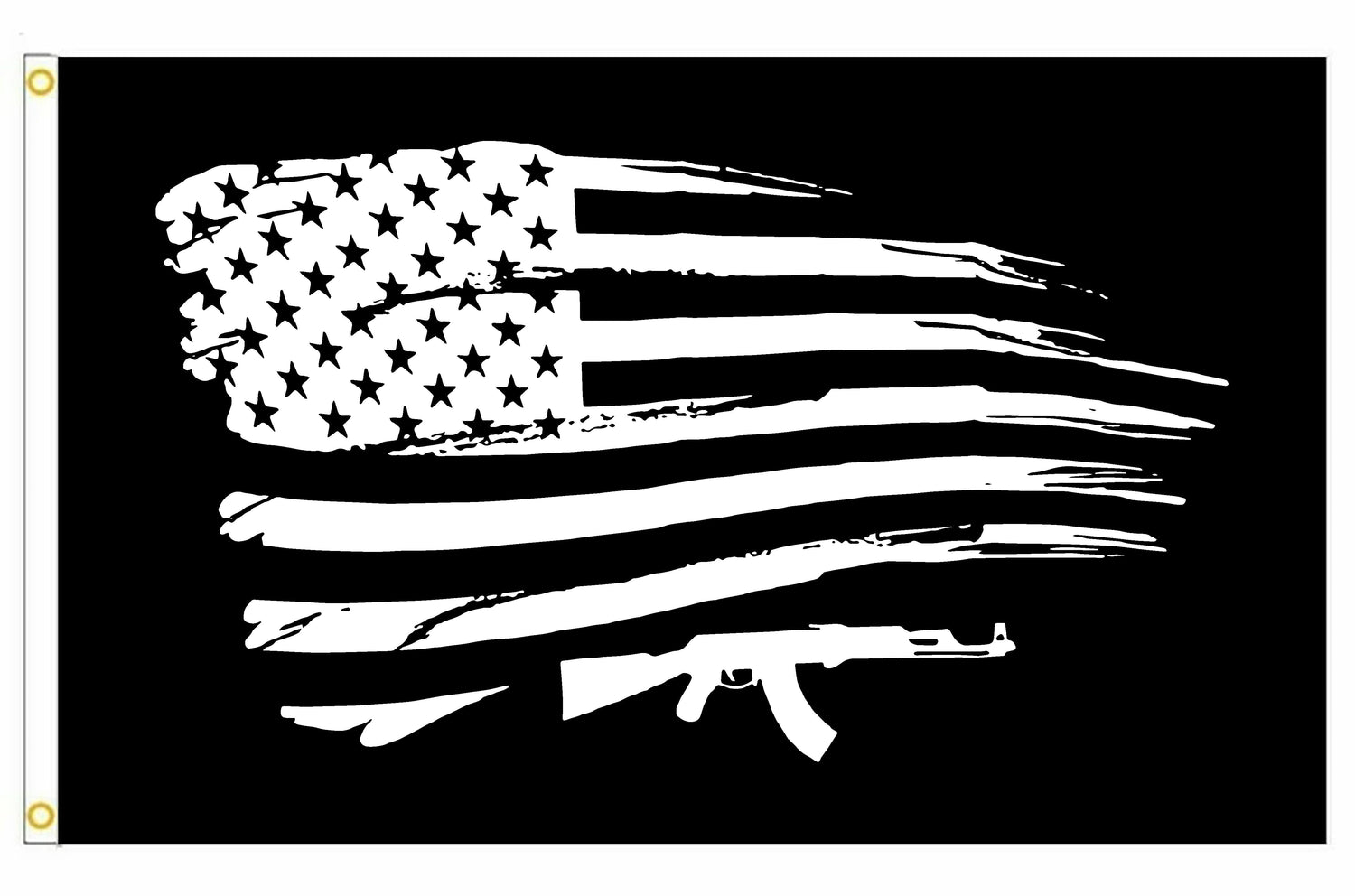 American AK-47 Gun Flag 3x5 WH3