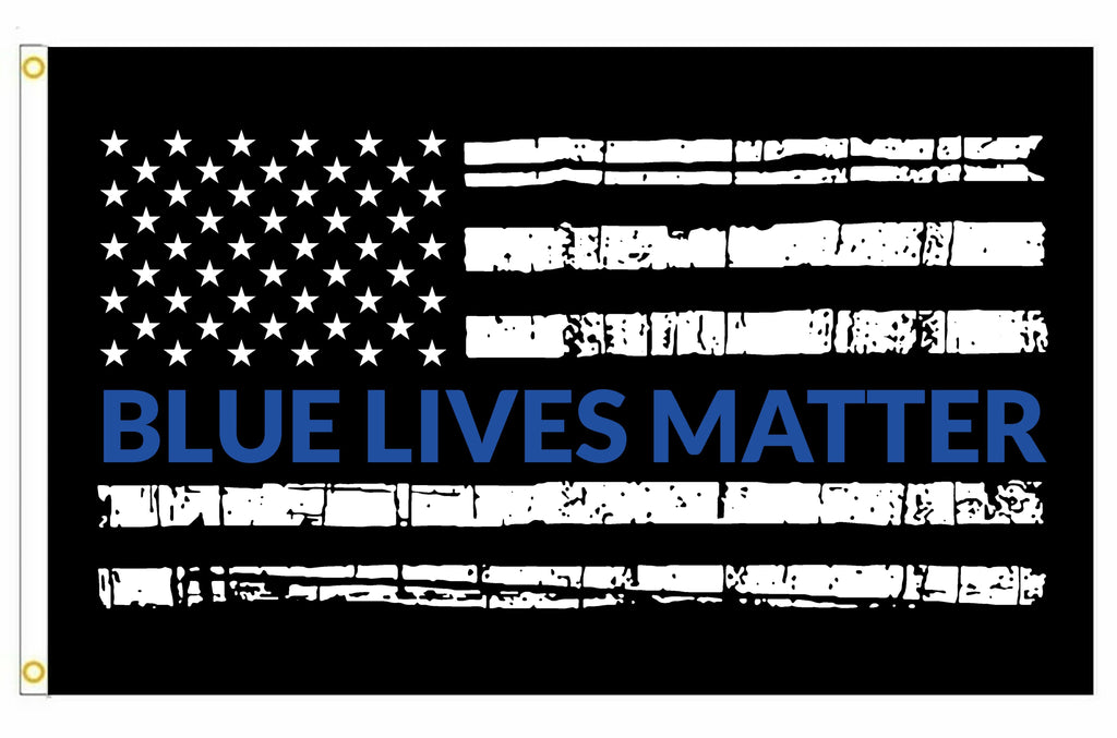 Blue Lives Matter American Flag 3x5 WH3