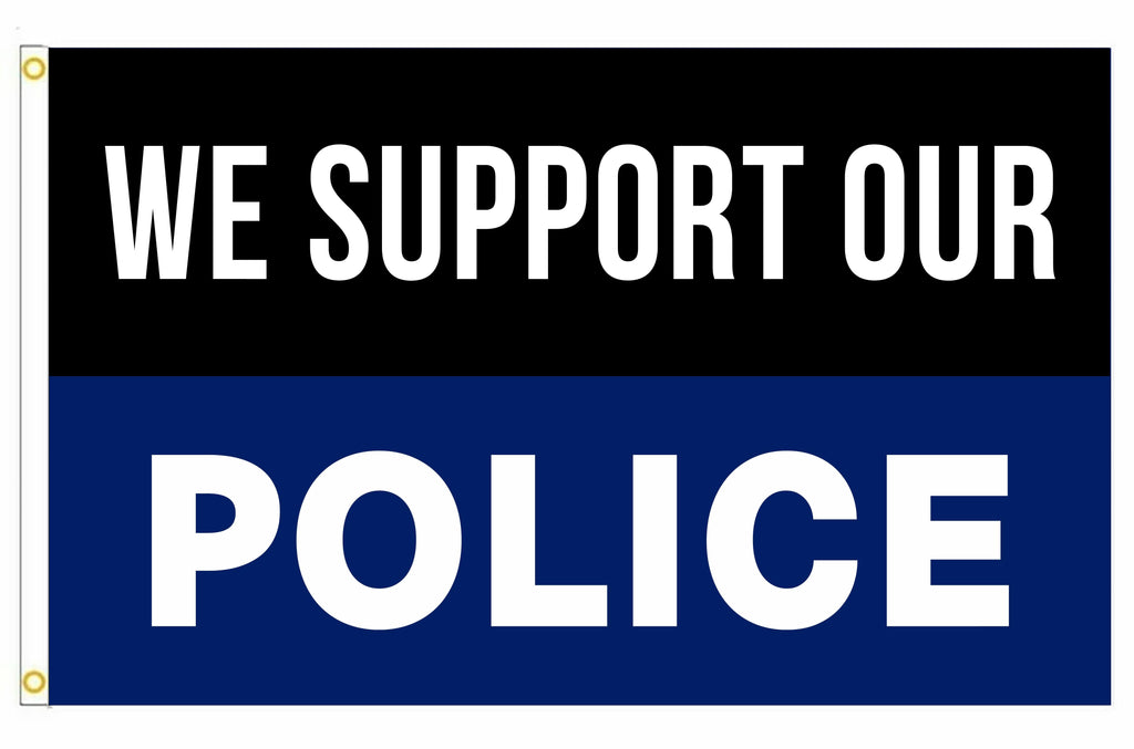We Support Our Police Flag 3x5 WH3