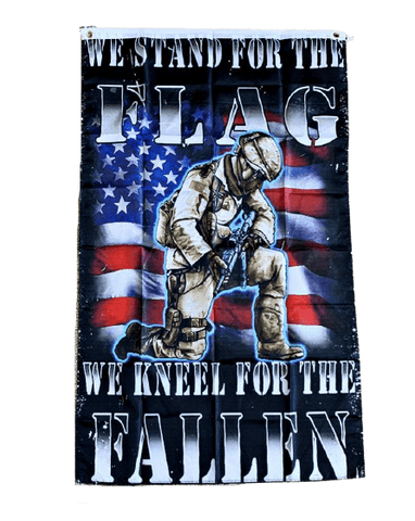 We Stand For The Flag We Kneel For The Fallen Flag 3x5 (WH3)