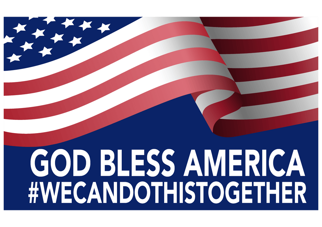 God Bless America #We Can Do This Together Flag 3x5 WH3