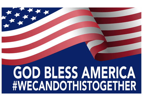 God Bless America #We Can Do This Together Flag 3x5